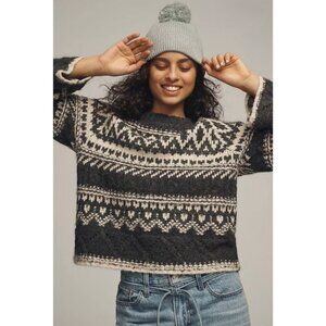 SANCTUARY Crew-Neck Fairisle Sweater M